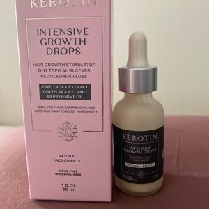 Keratin intensive growth drops for thinning hair and hair loss.
